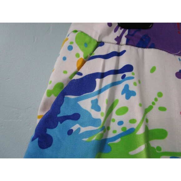 Loudmouth Ladies Splash Art Skort Golf US 8 Bright Paint Splatter Drop Cloth GUC - Picture 9 of 15